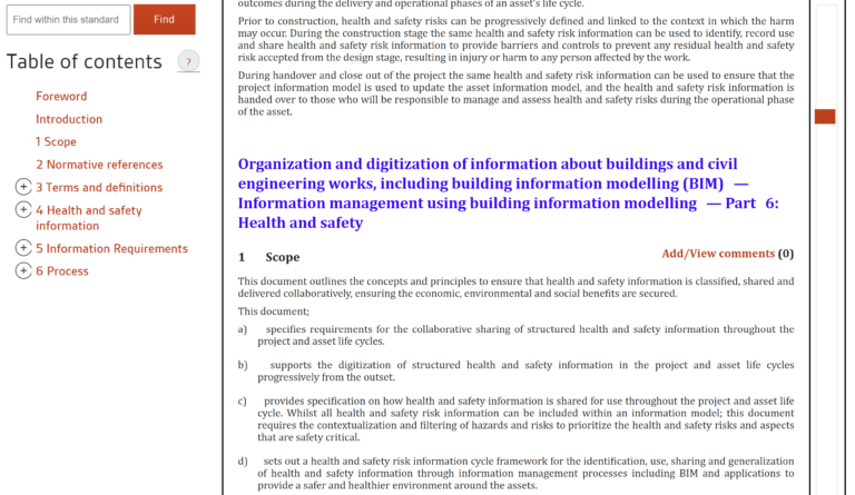 Consultation on ISO 19650-6: information management for health and safety