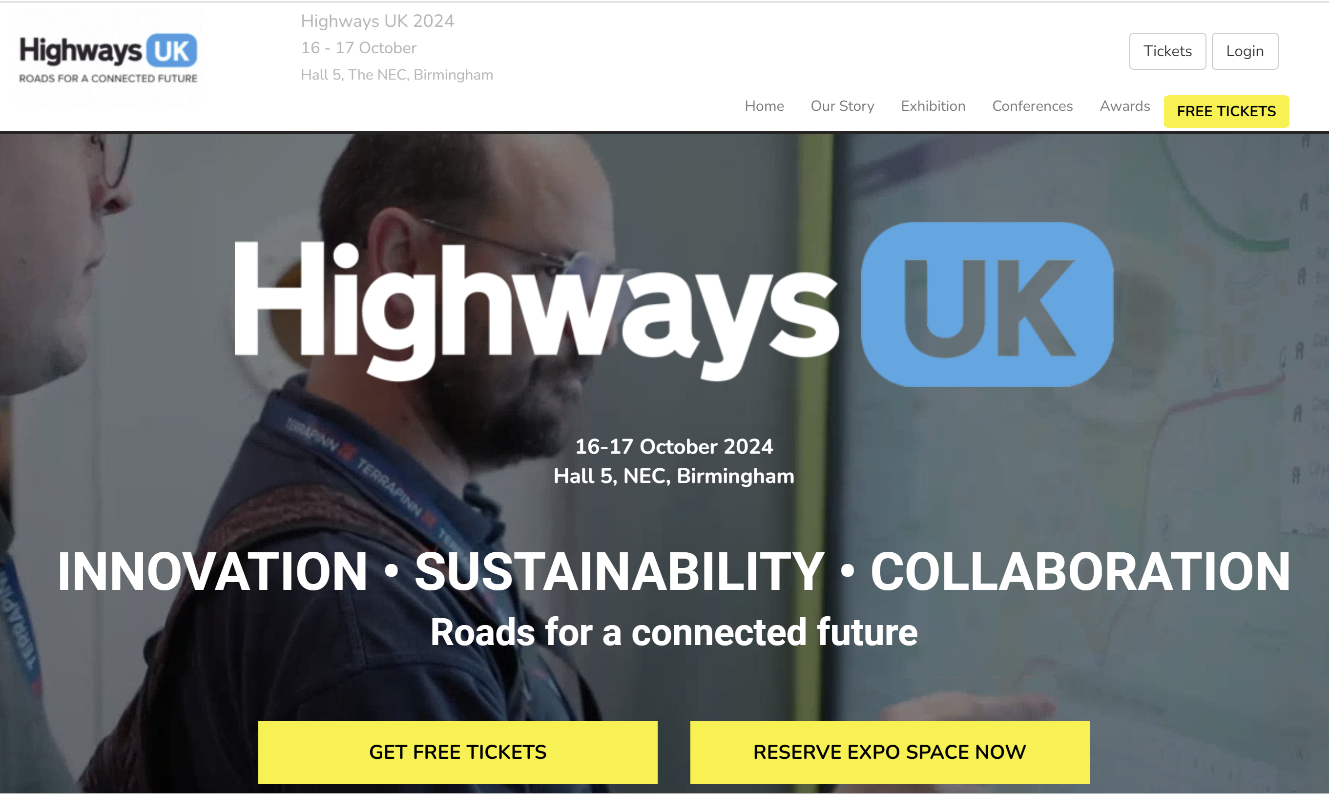 Highways UK event website